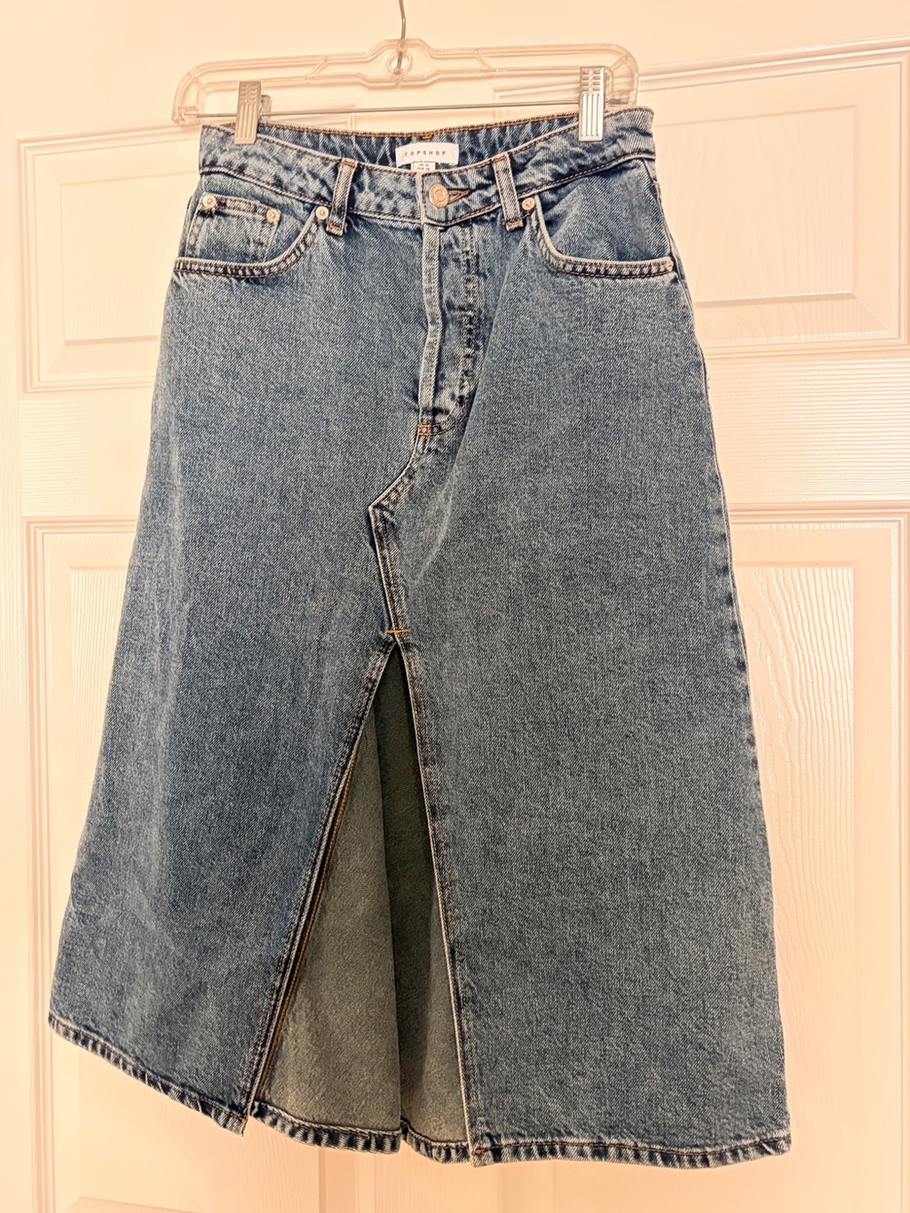 Top shop high waist denim skirt